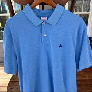 Brooks Brothers 1818 Men's Original Fit Performance Polo Shirt Blue Cotton XL